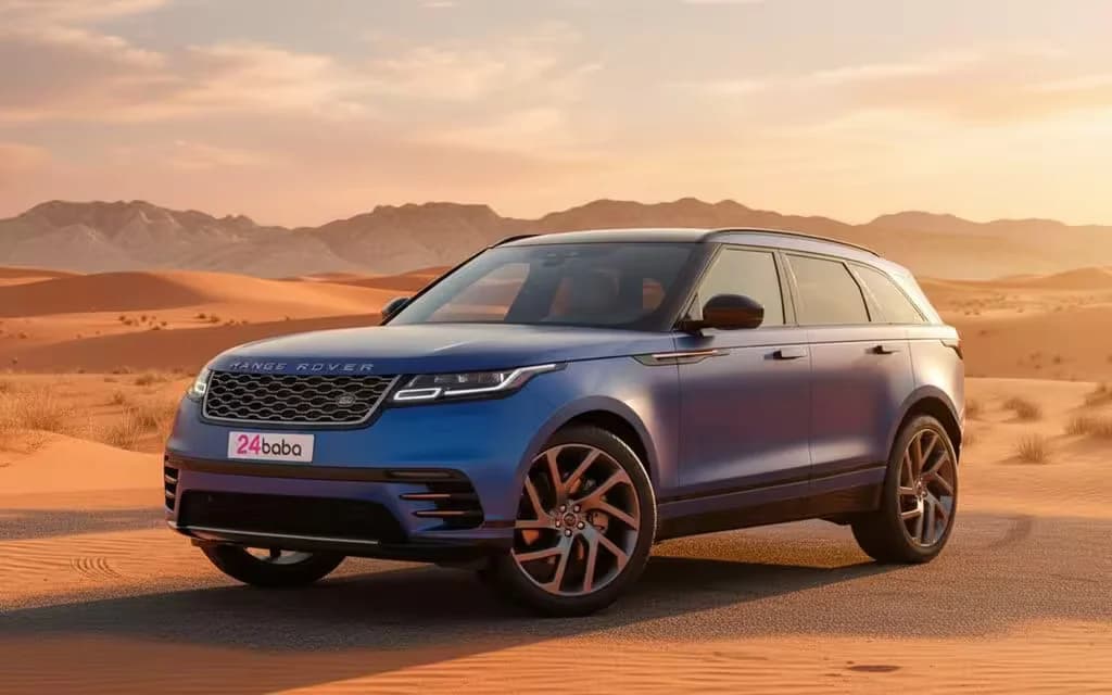 LandRover RangeRoverVelar 2021 Blue cover image – rental in Dubai