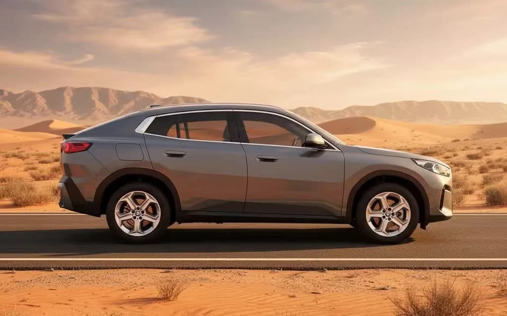 Bmw X2 2024 Grey side profile – rental in Dubai