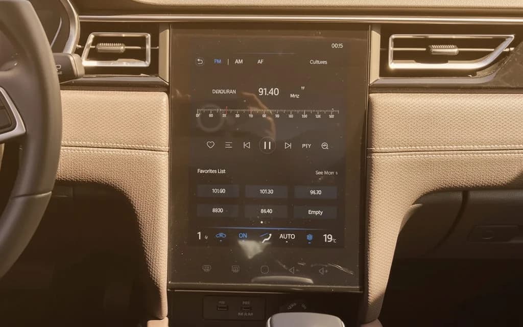 Jac J7 2026 dashboard and infotainment