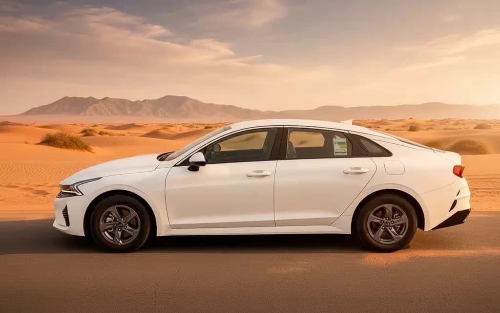 Kia K5 2021 White side profile