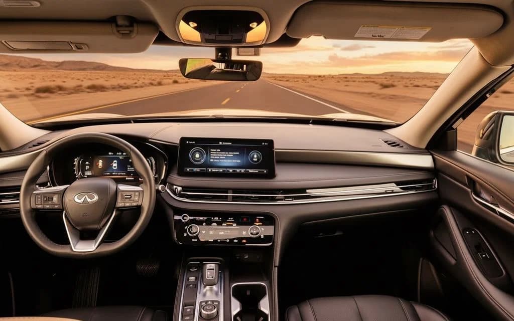 Infiniti Qx60 2023 interior view showing trim