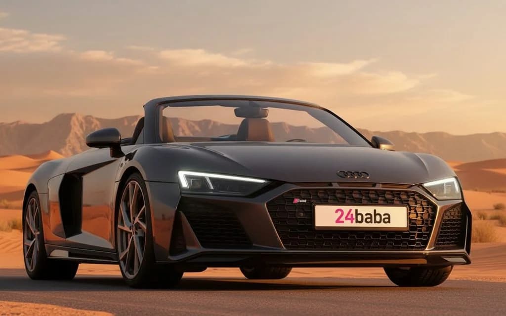 Audi R8 2022 Grey rental in Dubai