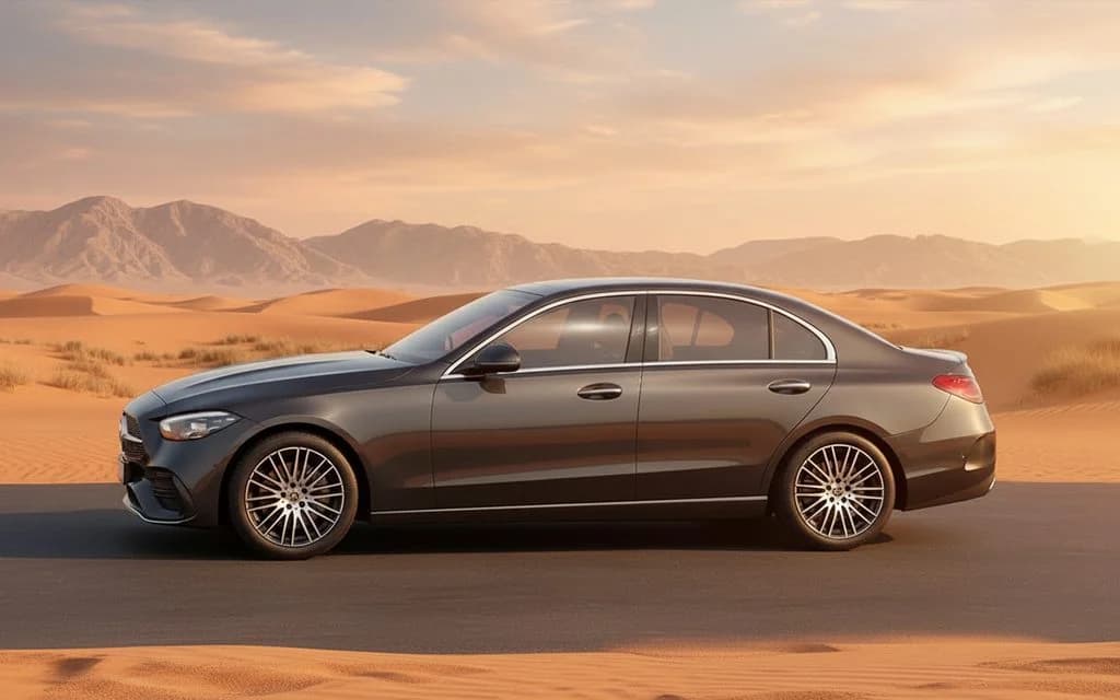Mercedes C300 2022 Grey side profile