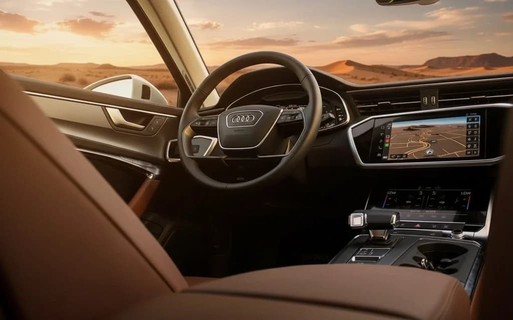 Audi A6 2024 interior view showing trim