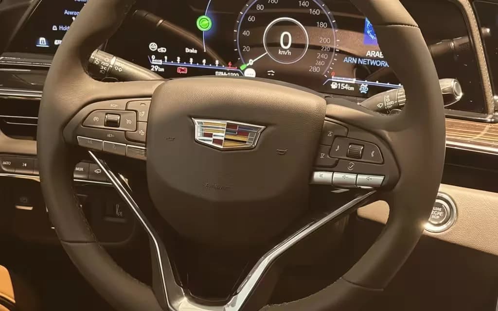 Cadillac Escalade 2024 interior view showing trim – rental in Dubai