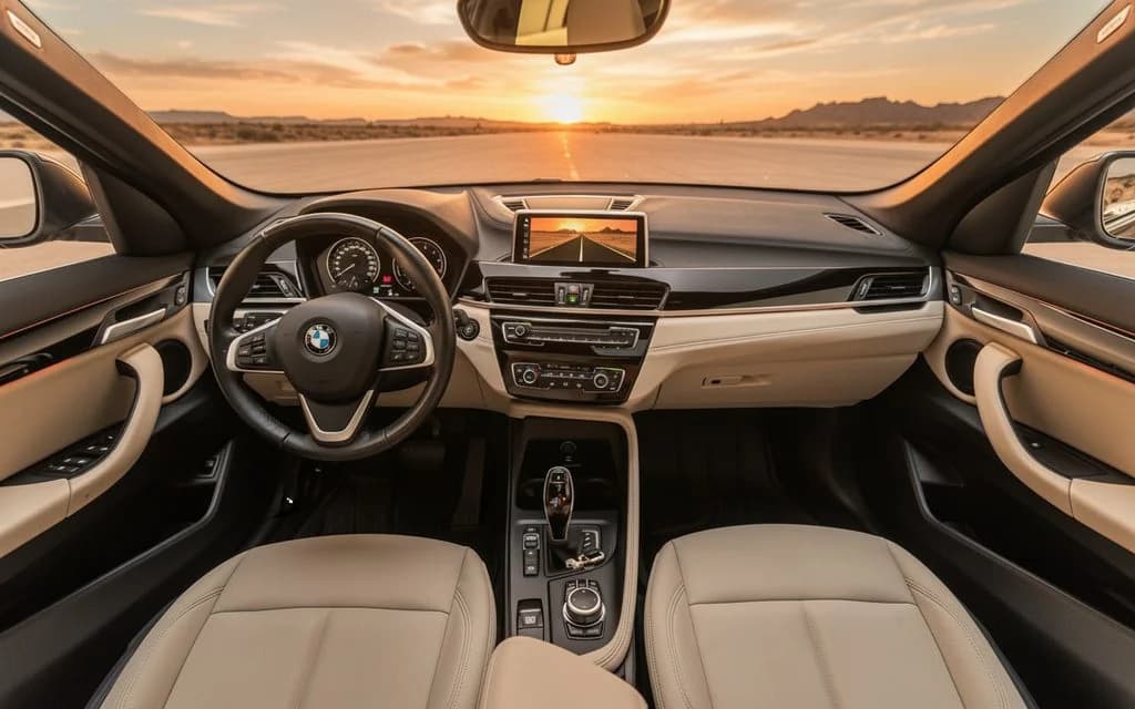 Bmw X1 2022 dashboard and infotainment