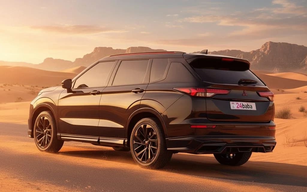 Mitsubishi Outlander 2022 Black rear view showing taillights