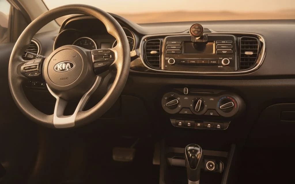 Kia Pegas 2023 interior view showing trim