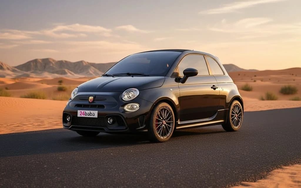 Fiat 500 2023 Black cover image – rental in Dubai