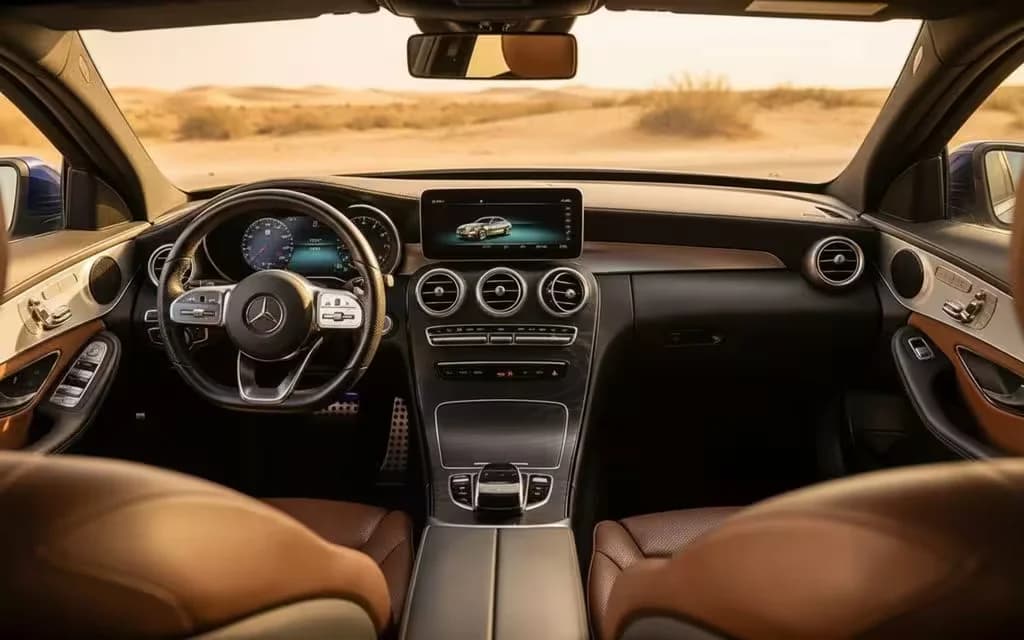 Mercedes C200 2020 interior view showing trim