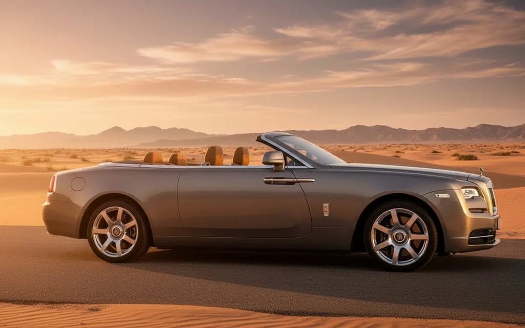 Rolls-Royce Dawn 2025 Gold side profile