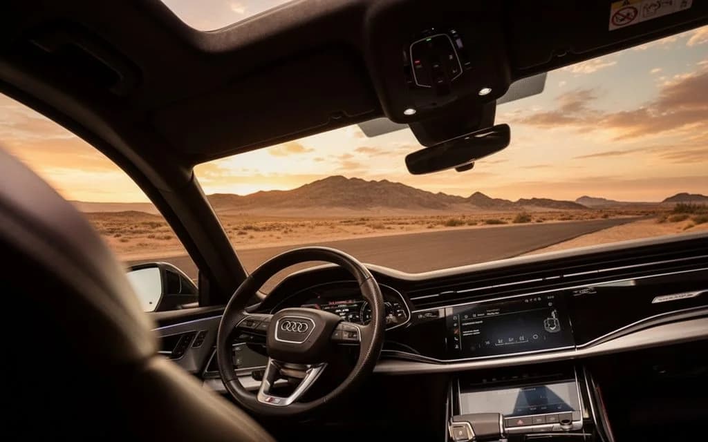 Audi Q8 2023 interior view showing trim