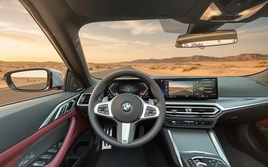 Bmw 420 2024 interior view showing trim – rental in Dubai