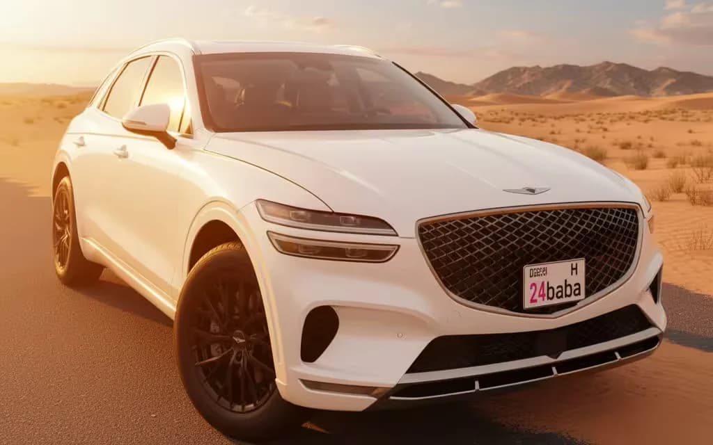Genesis Gv70 2023 White cover image – rental in Dubai