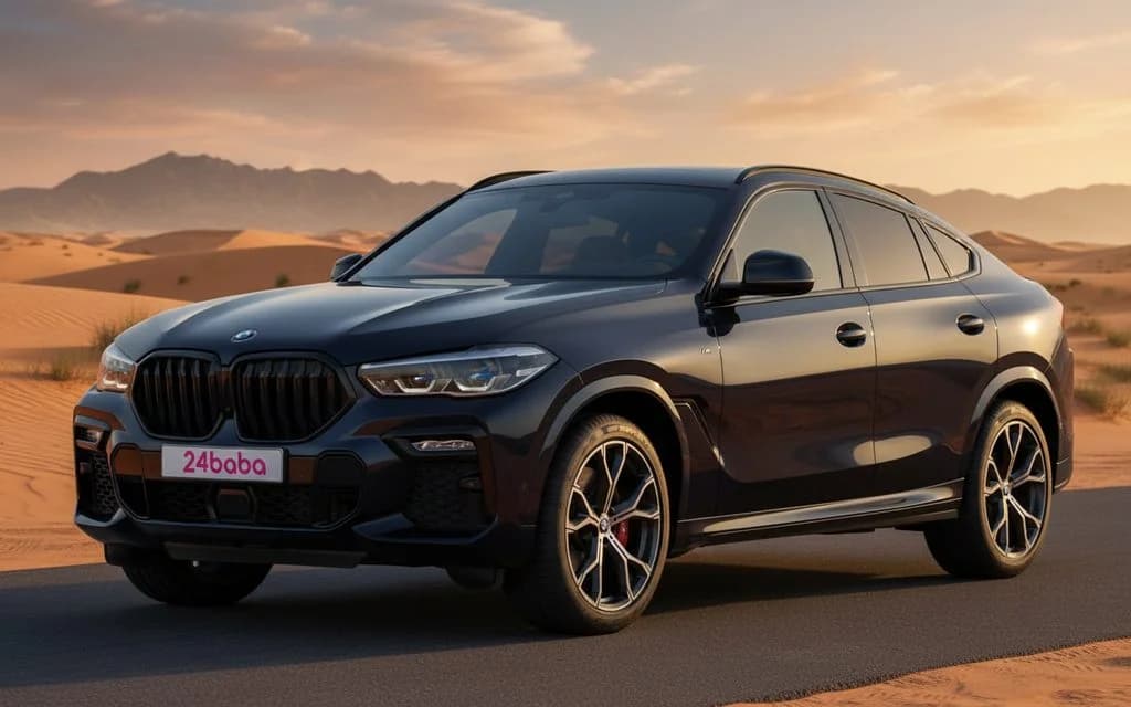 Bmw X6 2023 Black cover image – rental in Dubai