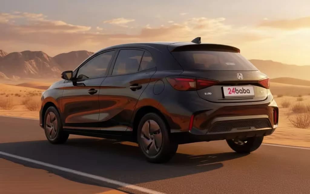 Mg 3 2025 Blue rear view showing taillights – rental in Dubai