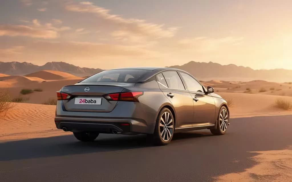Nissan Altima 2022 Grey rear view showing taillights