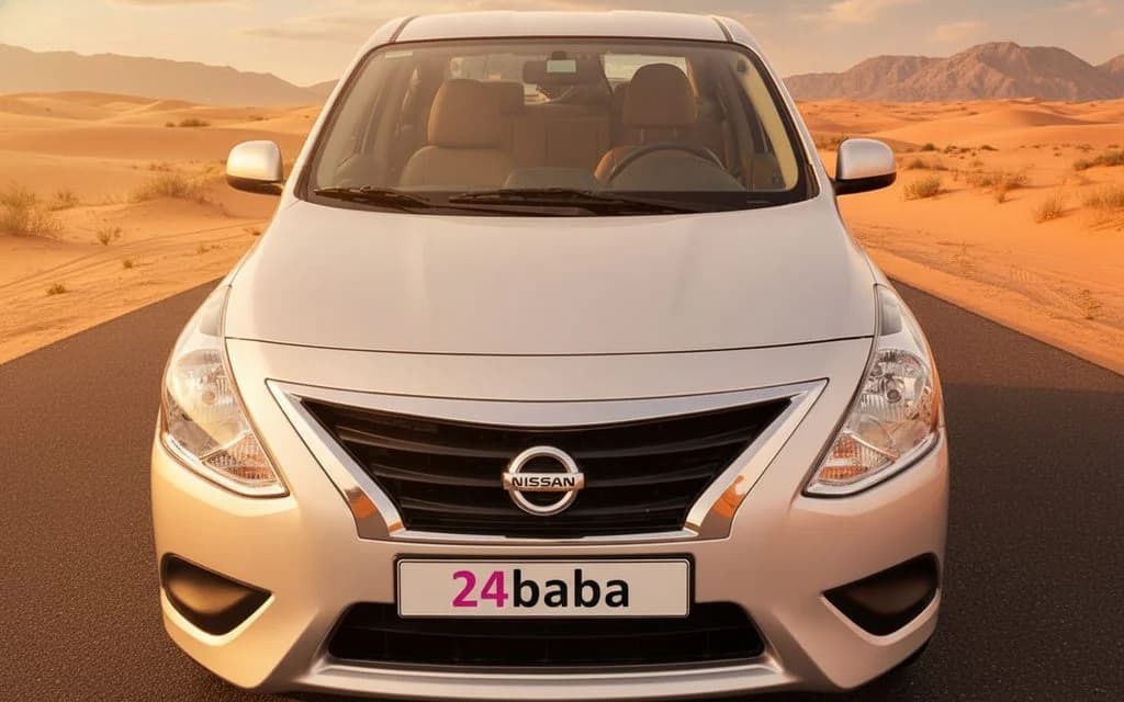 Nissan Sunny 2021 Silver cover image – rental in Dubai