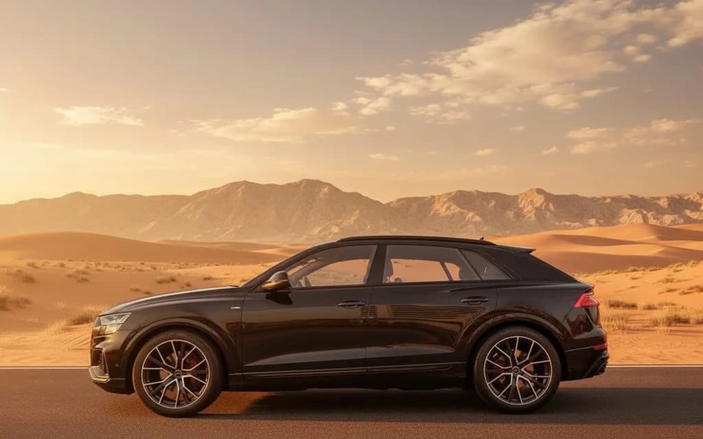 Audi Q8 2020 Black side profile