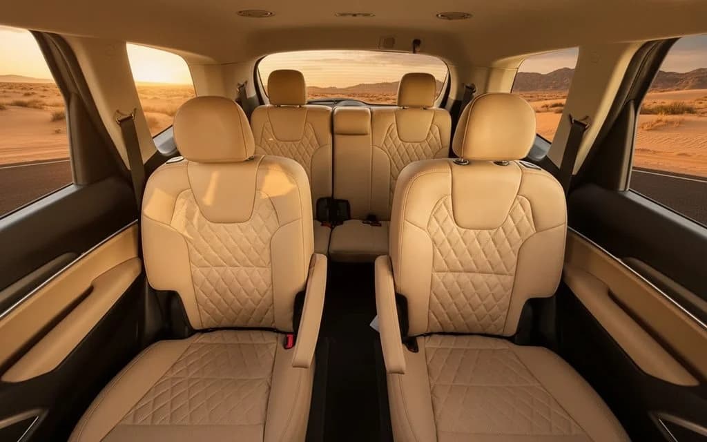 Kia Telluride 2021 leather seats and cabin