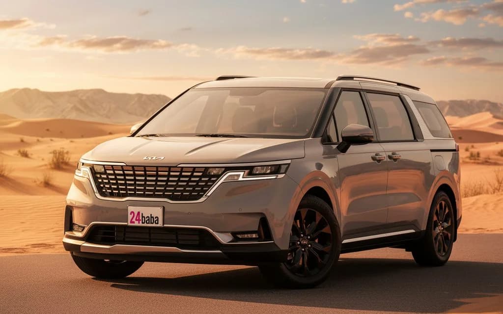 Kia Carnival 2022 Silver cover image – rental in Dubai