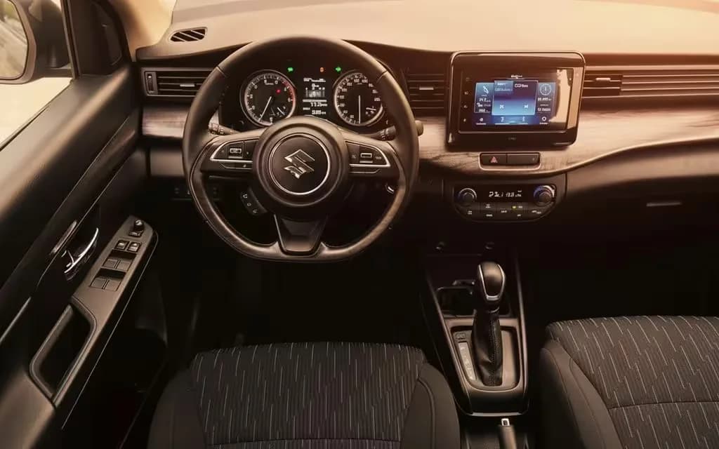 Suzuki Ertiga 2023 interior view showing trim – rental in Dubai
