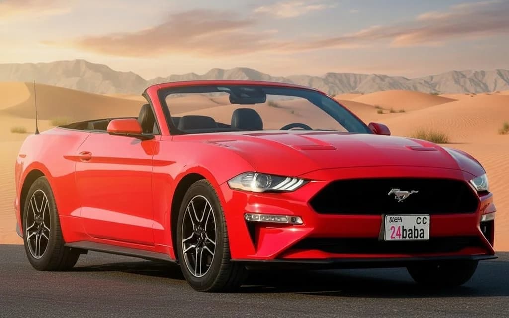 Ford Mustang 2021 Red cover image – rental in Dubai