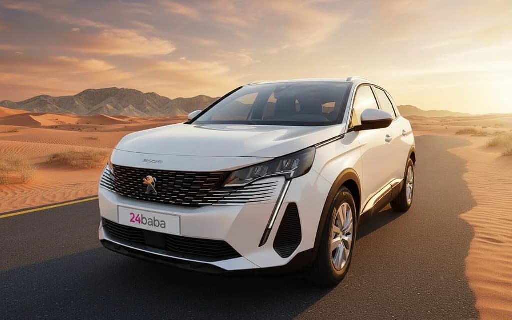 Peugeot 3008 2022 White cover image – rental in Dubai