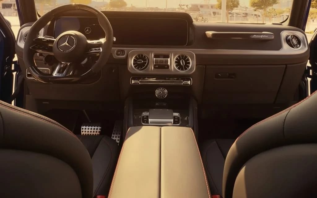 Mercedes G63 2025 interior view showing trim
