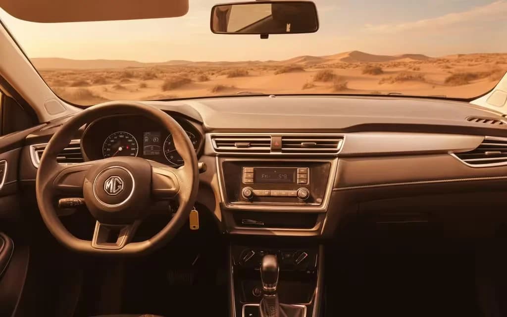 Mg 5 2023 interior view showing trim – rental in Dubai