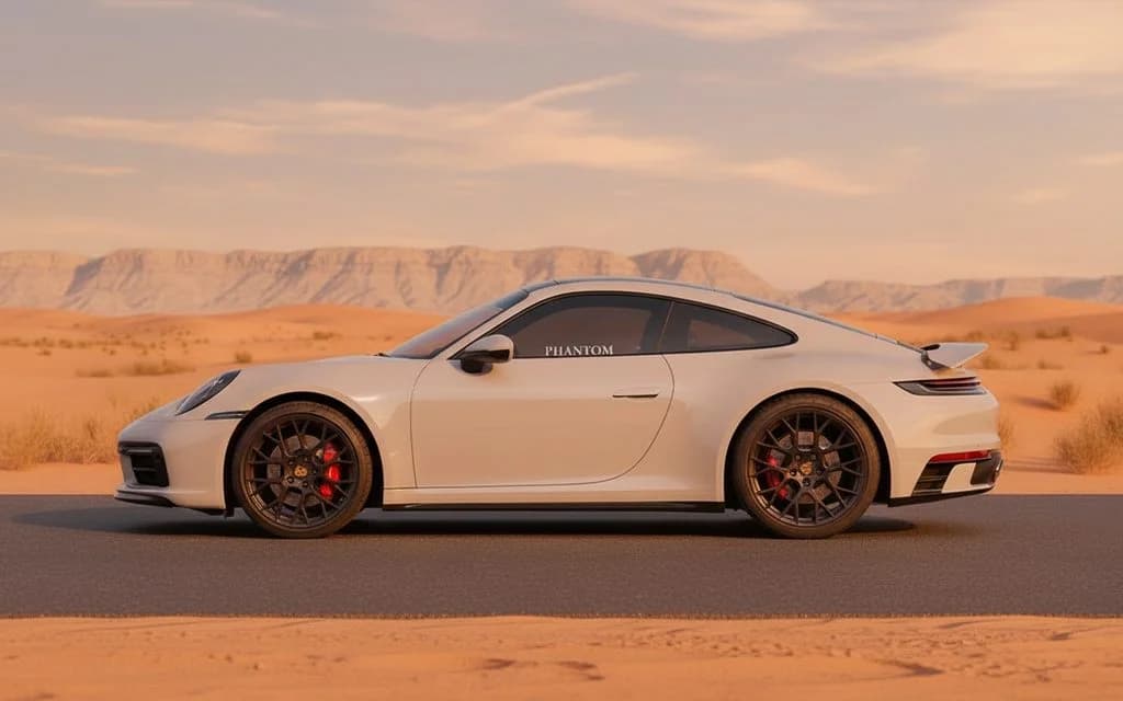 Porsche 911 2022 Grey side profile