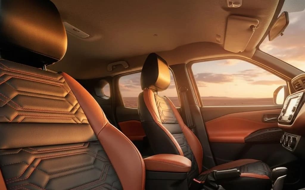 Nissan Magnite 2024 leather seats and cabin – rental in Dubai