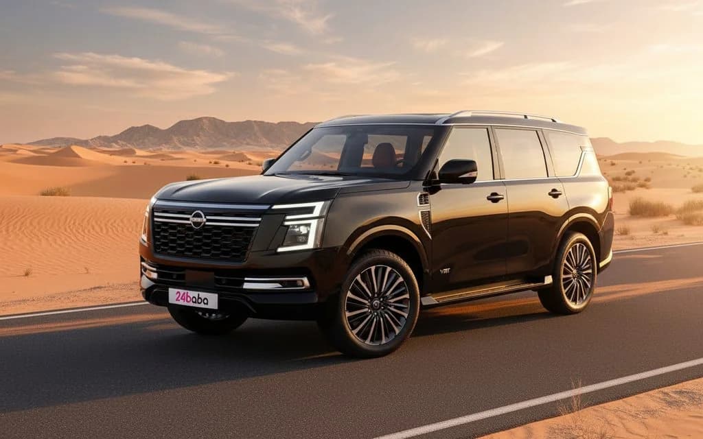 Nissan Patrol 2025 Black cover image – rental in Dubai