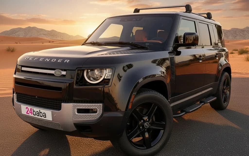 LandRover Defender 2022 Black cover image – rental in Dubai