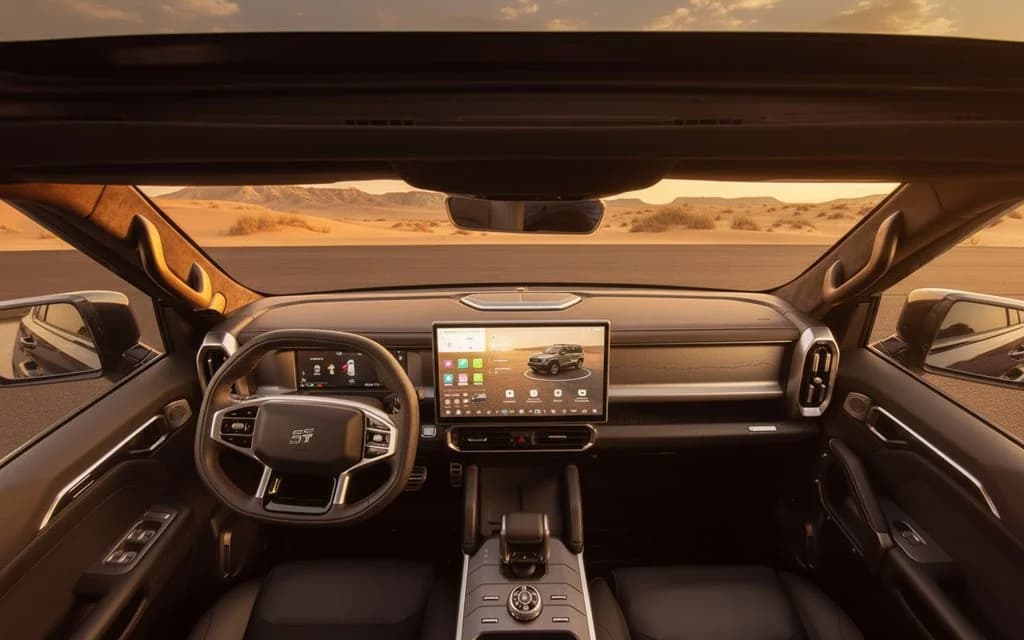 Jetour T2 2024 interior view showing trim – rental in Dubai