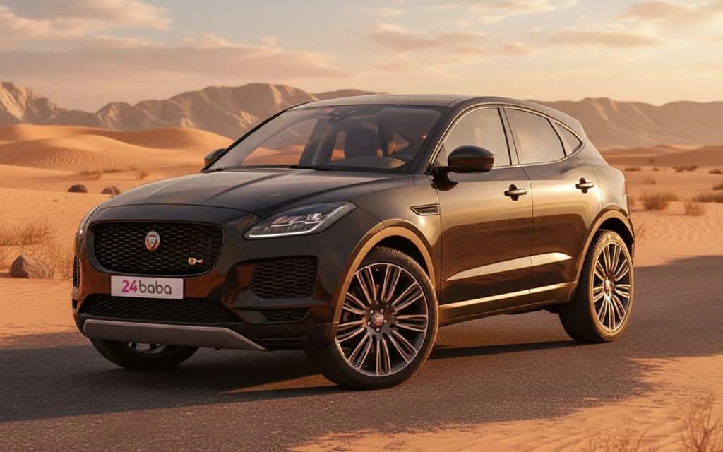 Jaguar E Pace 2020 Black cover image – rental in Dubai
