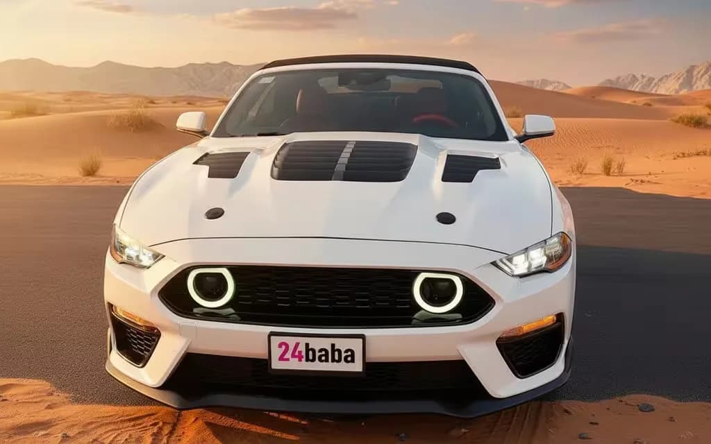 Ford Mustang 2023 White cover image – rental in Dubai