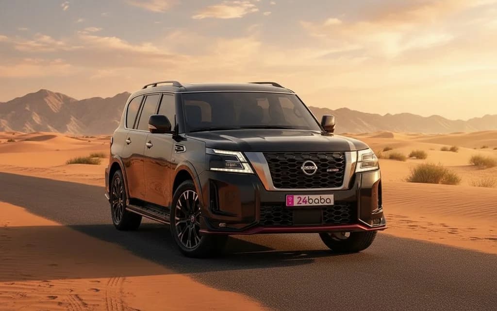 Nissan Patrol 2022 Black cover image – rental in Dubai
