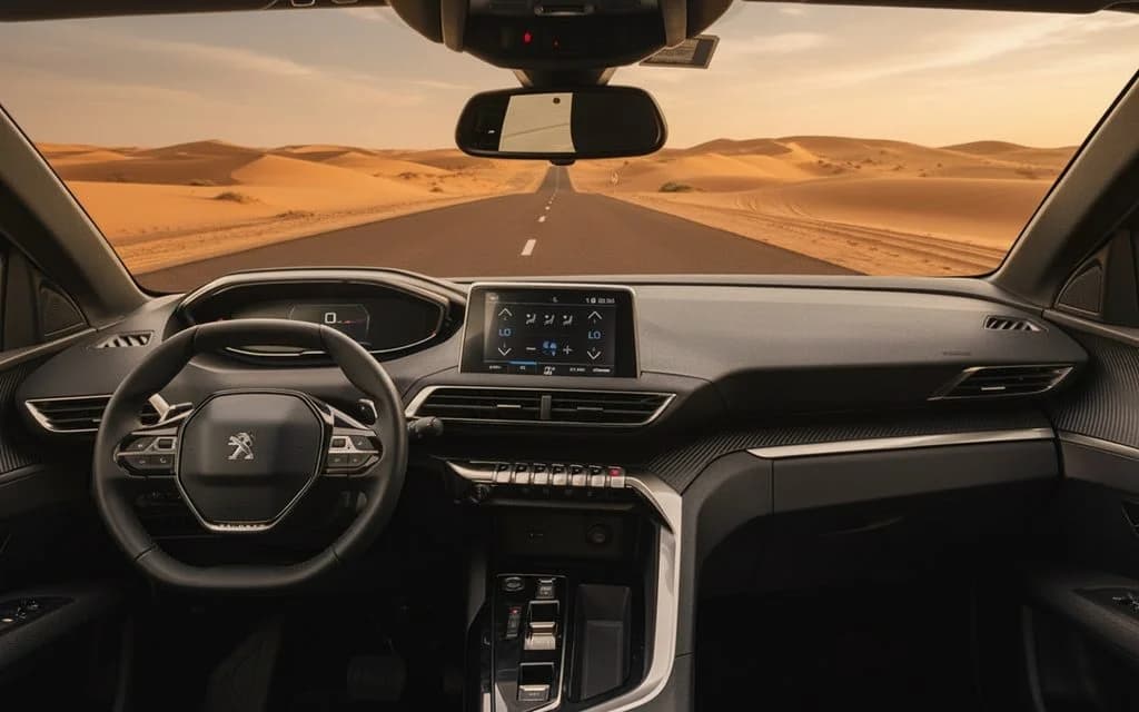 Peugeot 3008 2024 dashboard and infotainment – rental in Dubai