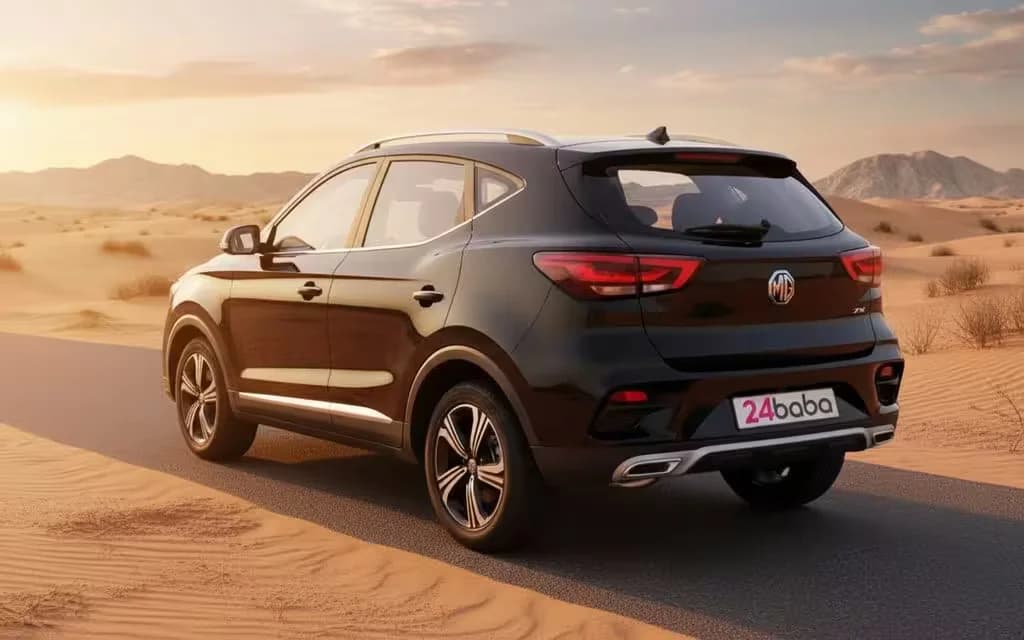 Mg Zs 2023 Black side profile – rental in Dubai