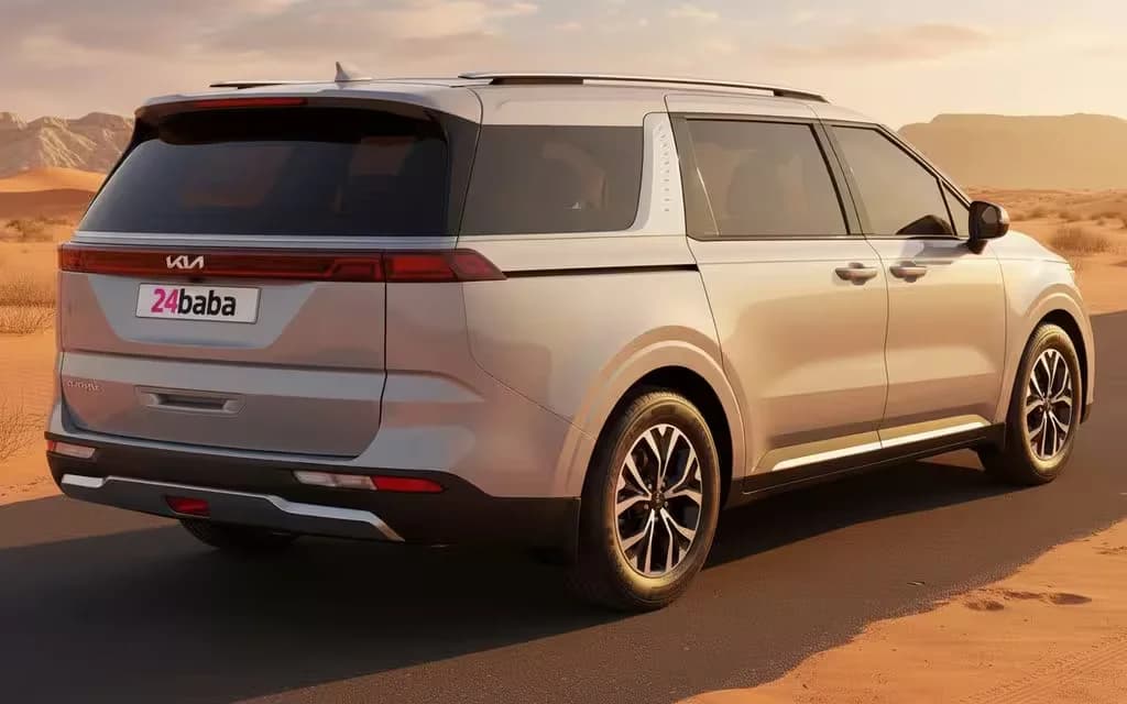 Kia Carnival 2023 alloy wheel close up – rental in Dubai