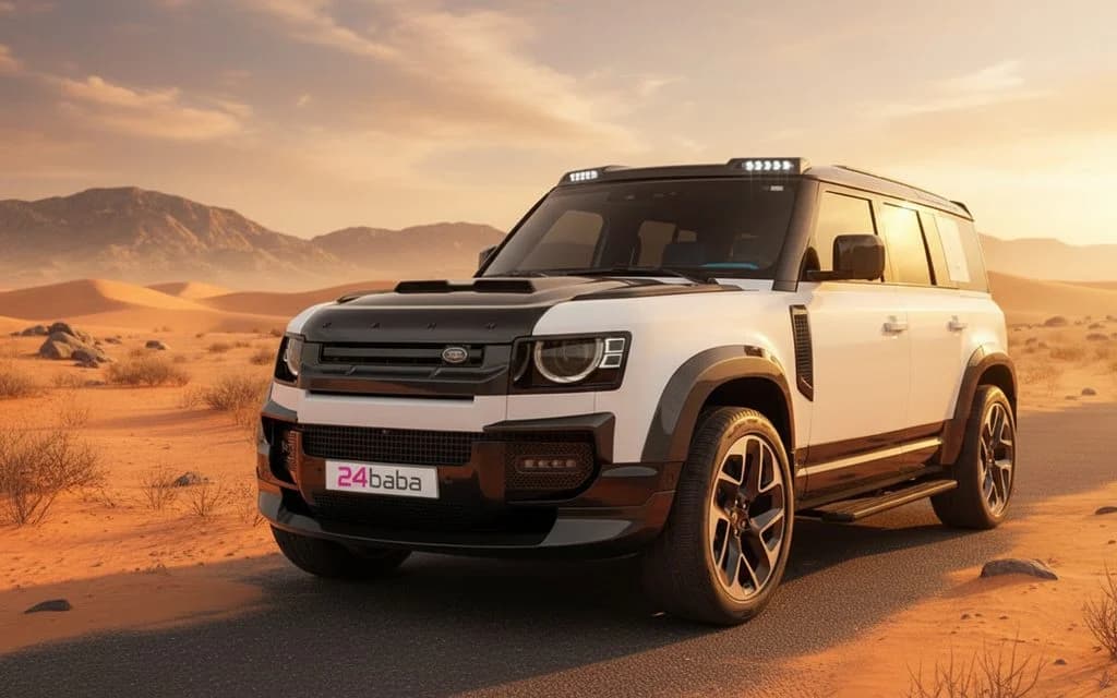 LandRover Defender 2025 White rental in Dubai