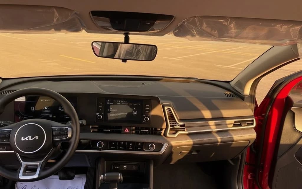 Kia Sportage 2024 interior view showing trim – rental in Dubai