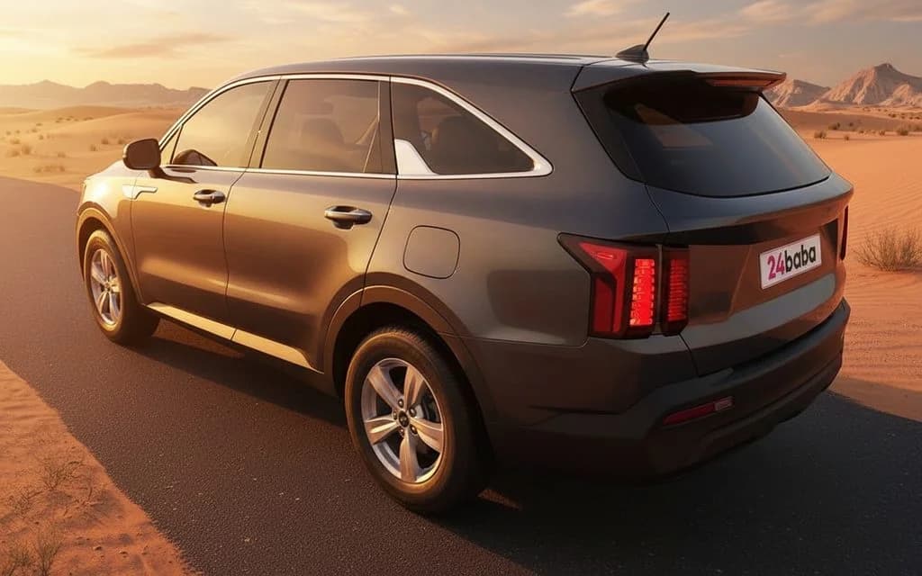 Kia Sorento 2022 Dark Gray rear view showing taillights