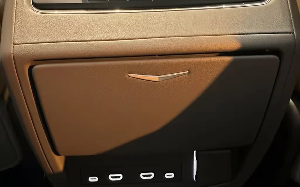 Cadillac Escalade 2024 model badge close up – rental in Dubai