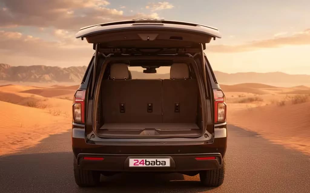 Chevrolet Tahoe 2023 interior view showing trim – rental in Dubai