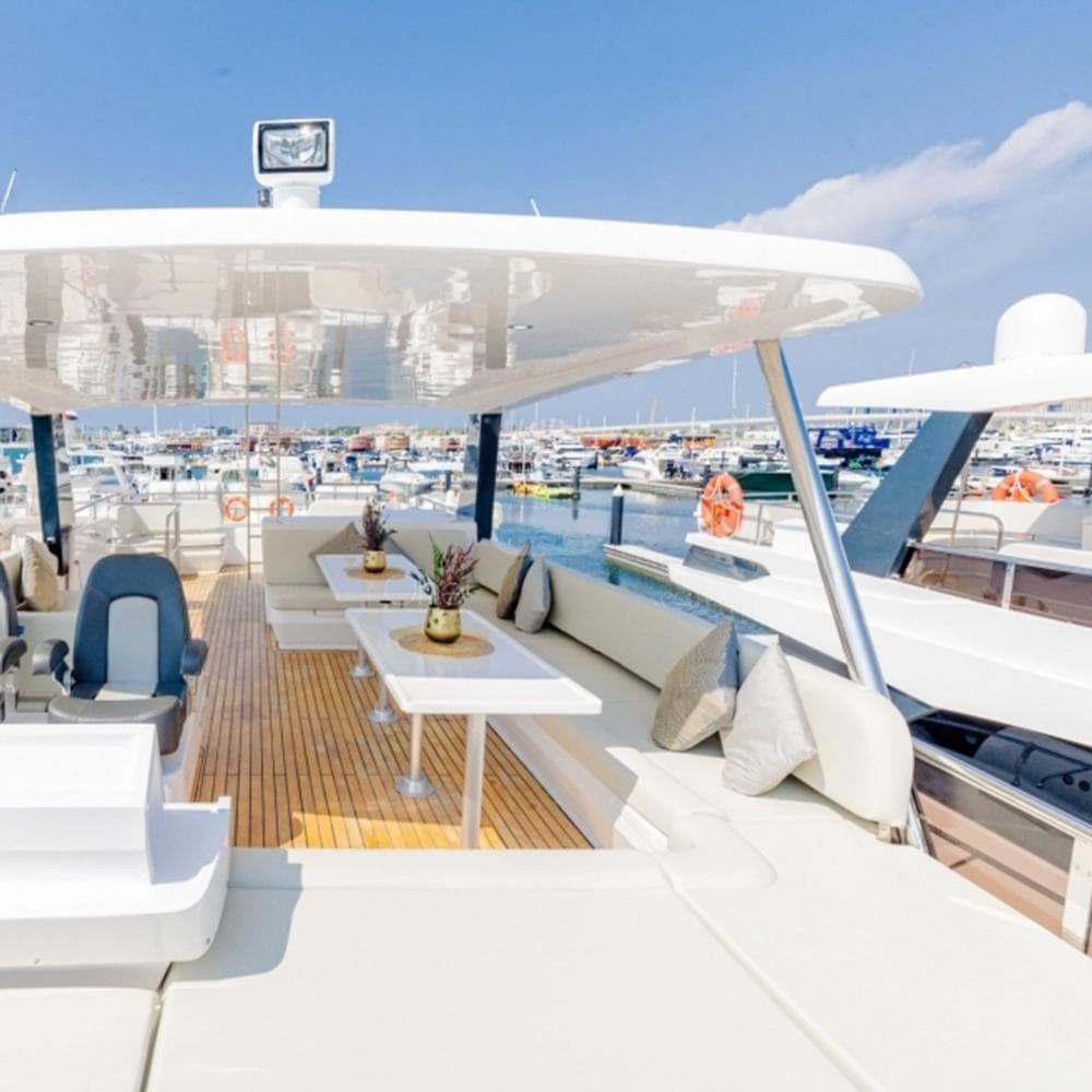 Guests enjoying cruise on Renu 62ft yacht