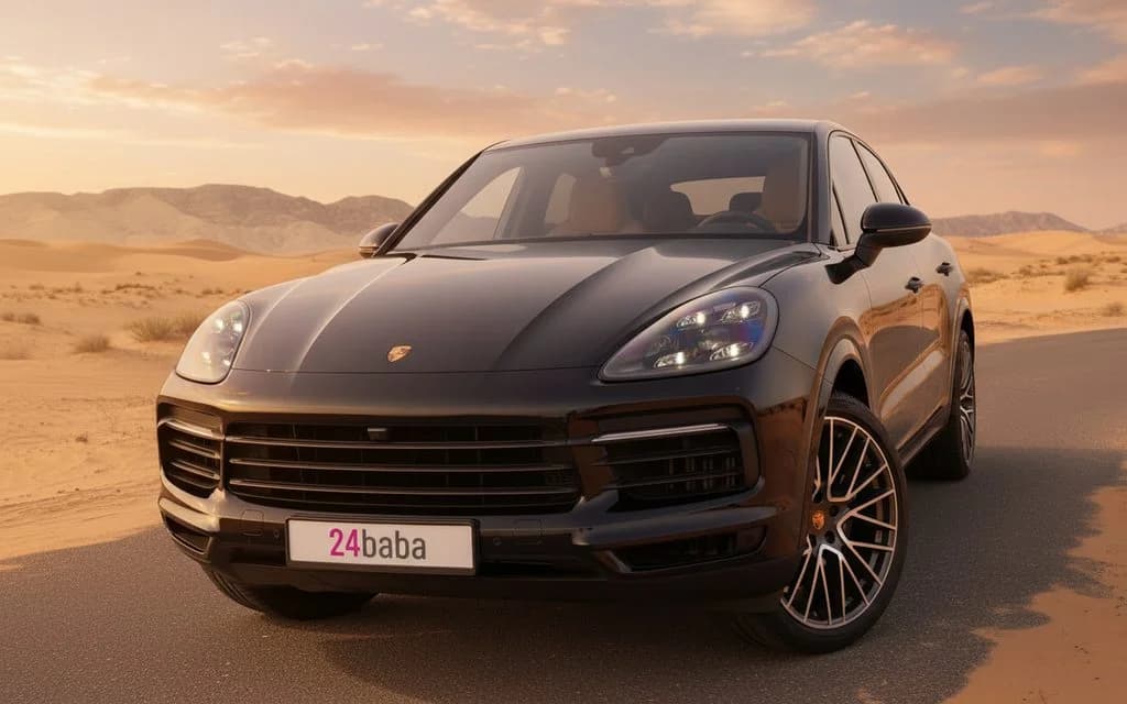 Porsche Cayenne 2022 Black cover image – rental in Dubai
