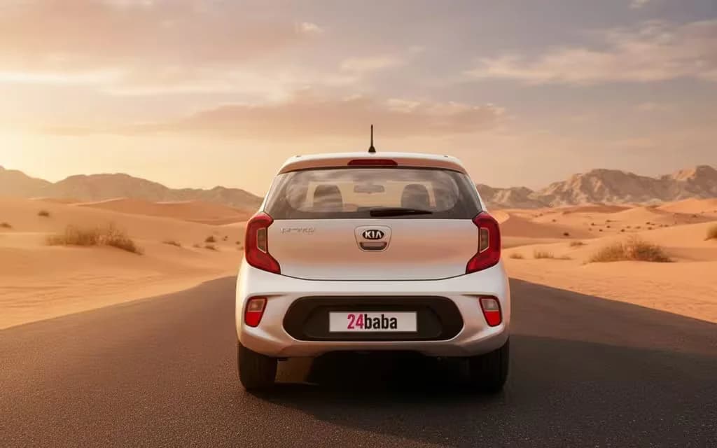 Kia Picanto 2020 Silver rear view showing taillights