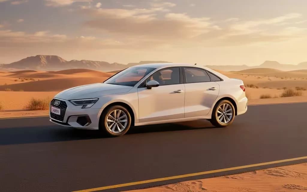 Audi A3 2023 White side profile